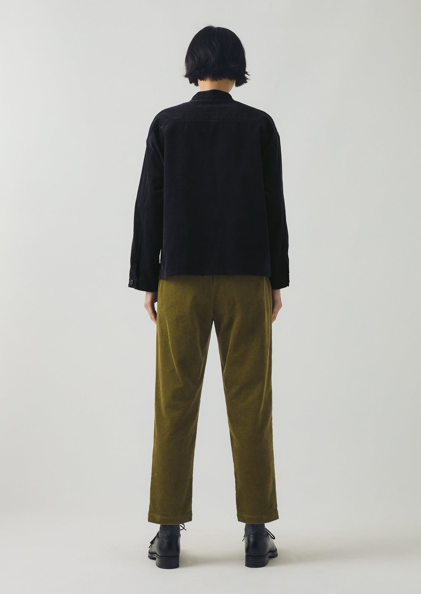 Gabi Organic Cord Pull On Trousers | Antique Olive