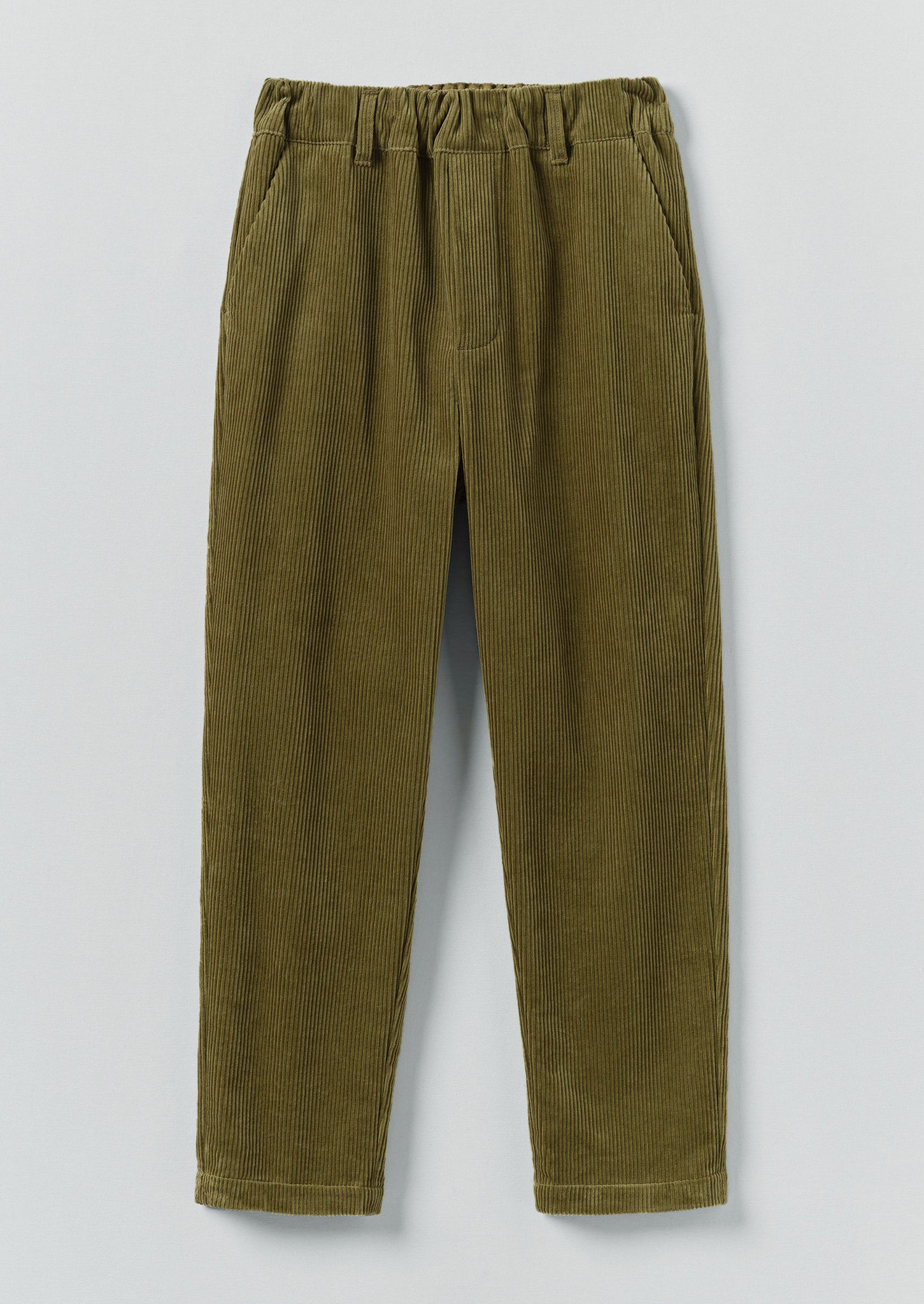 Gabi Organic Cord Pull On Trousers | Antique Olive