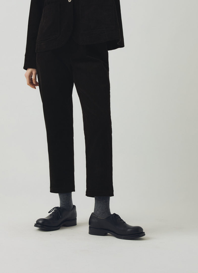 Gabi Organic Cord Pull On Trousers | Anthracite