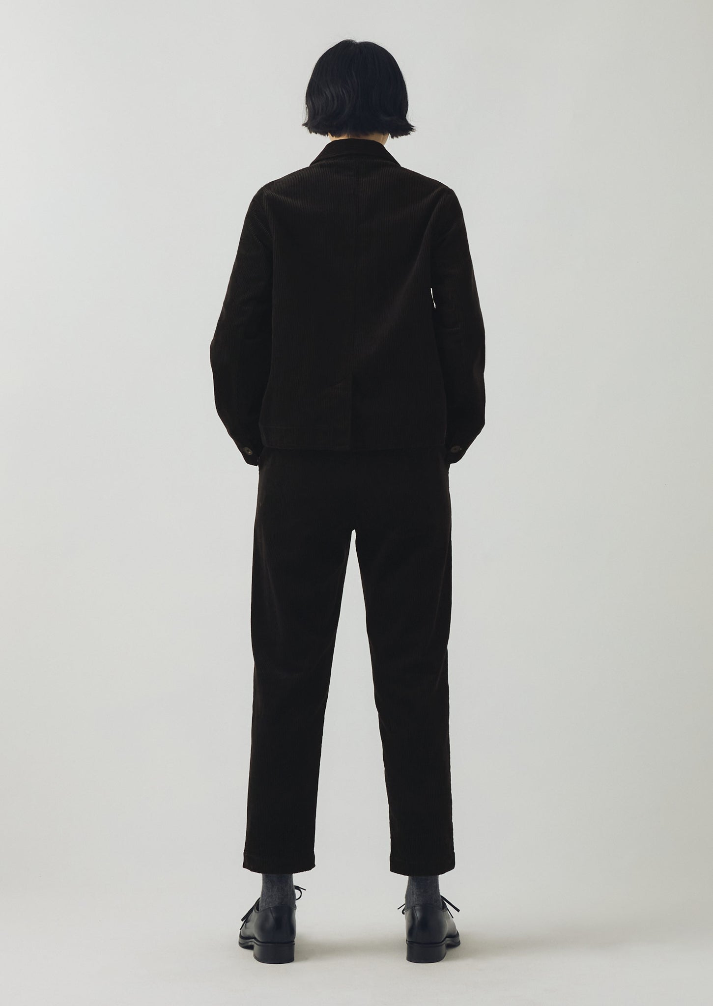 Gabi Organic Cord Pull On Trousers | Anthracite