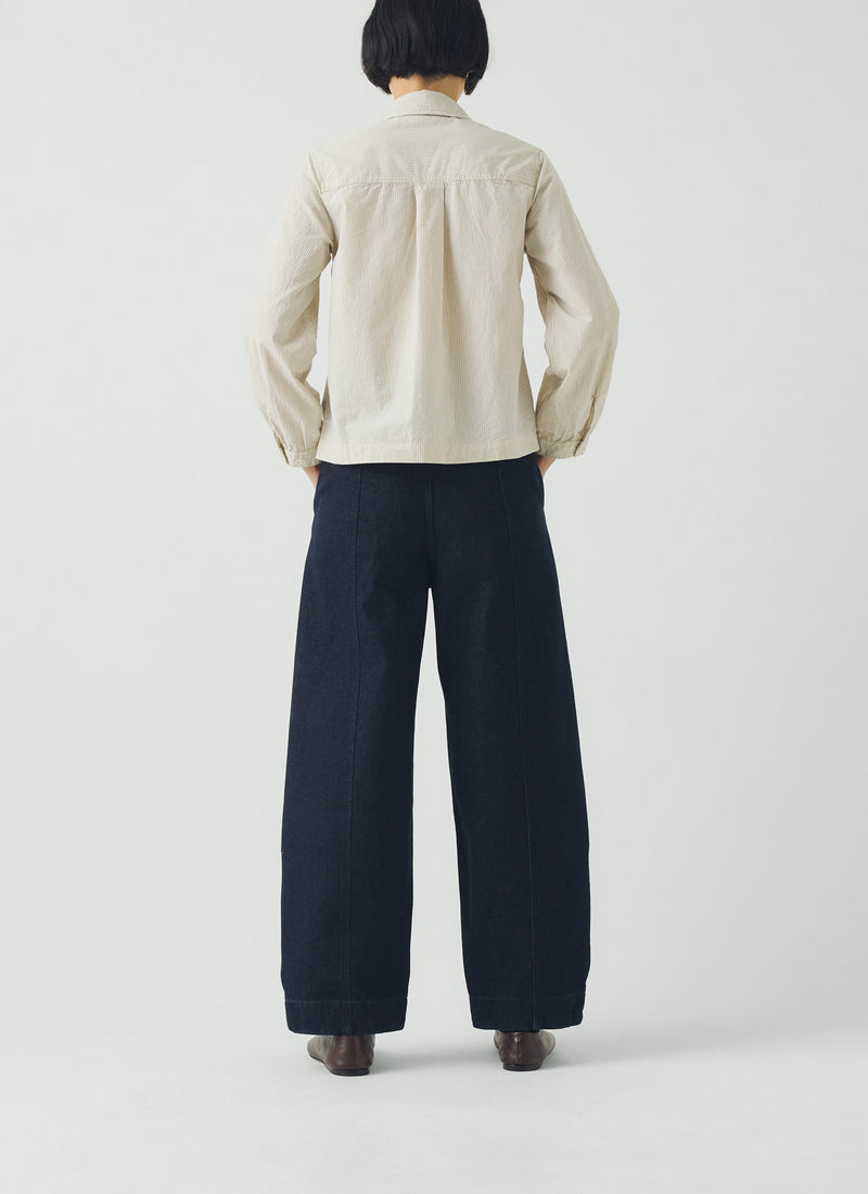 Sculpted Indigo Denim Trousers | Indigo