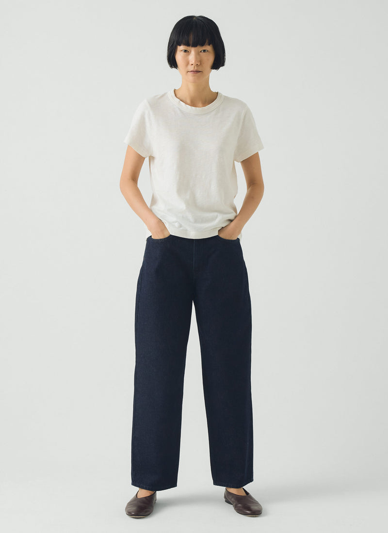Indigo Denim Tapered Trousers | Indigo