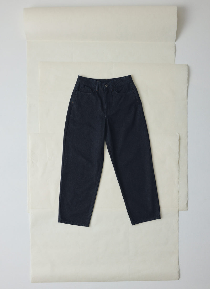 Indigo Denim Tapered Trousers | Indigo