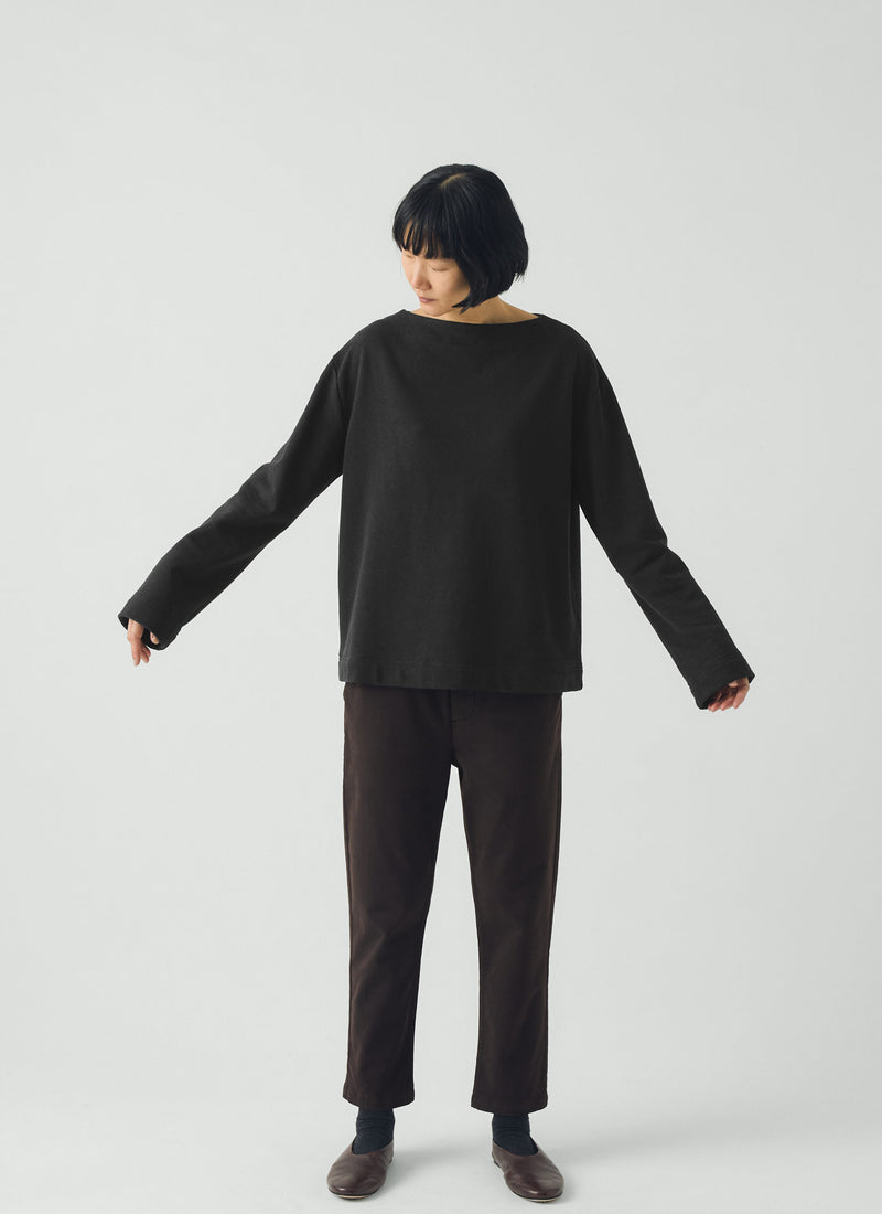 Gabi Cotton Pull On Trousers | Black Walnut