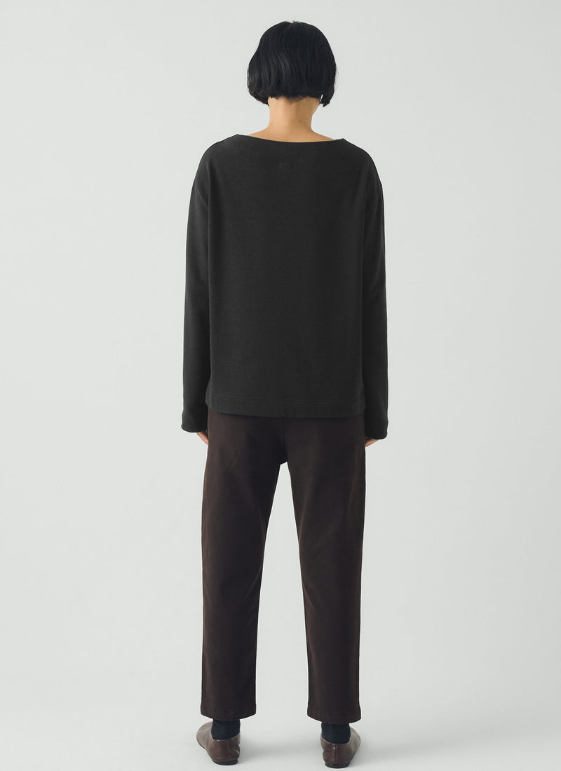 Gabi Cotton Pull On Trousers | Black Walnut