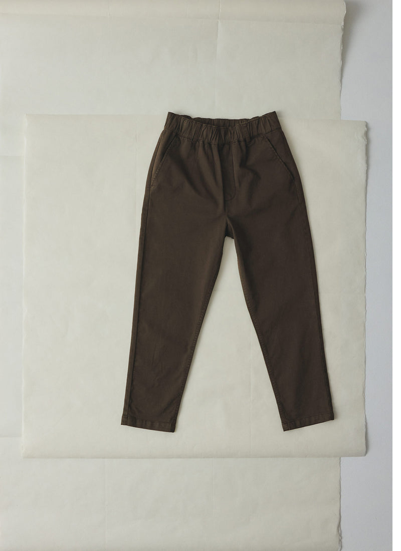 Gabi Cotton Pull On Trousers | Black Walnut