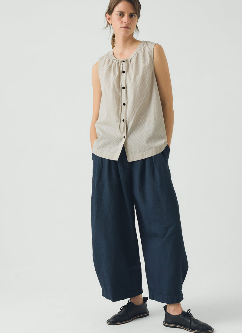 Carys Micro Houndstooth Wide Leg Trousers | Steel Blue
