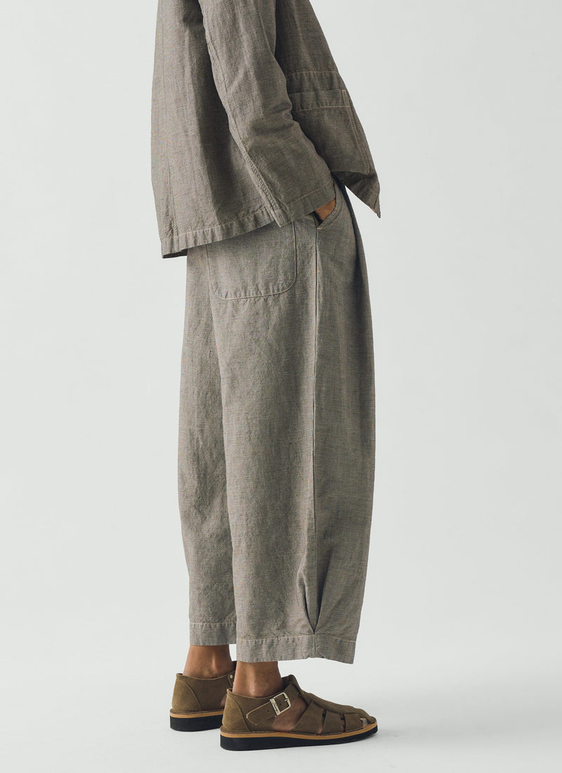 Carys Micro Houndstooth Wide Leg Trousers | Vintage White/Black