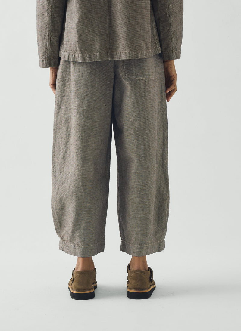 Carys Micro Houndstooth Wide Leg Trousers | Vintage White/Black