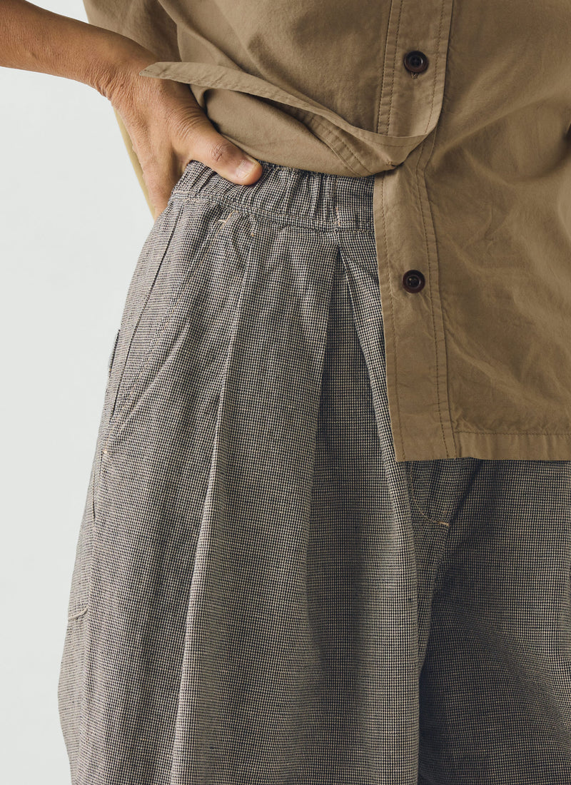 Carys Micro Houndstooth Wide Leg Trousers | Vintage White/Black