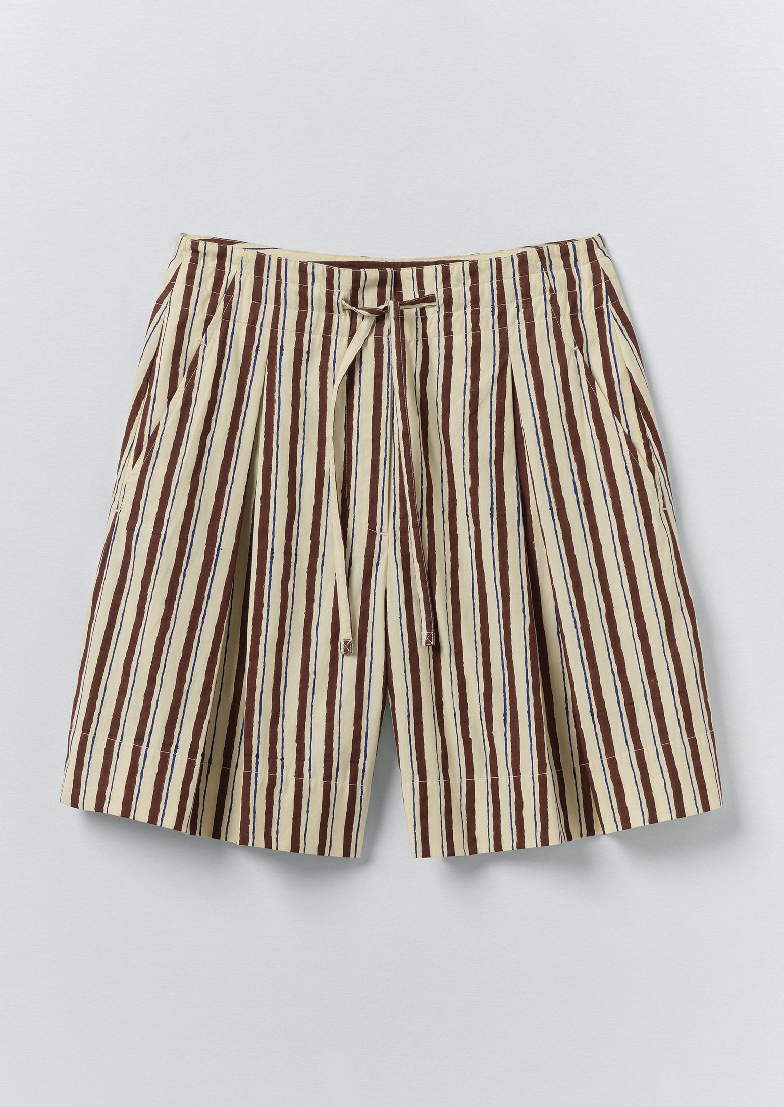 Block Print Sorbet Stripe Shorts | Pastel Lemon | TOAST