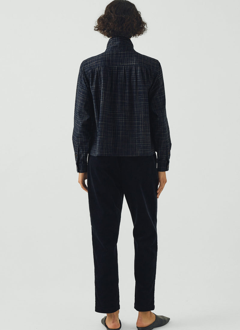 Gabi Cord Pull On Trousers | Dark Navy