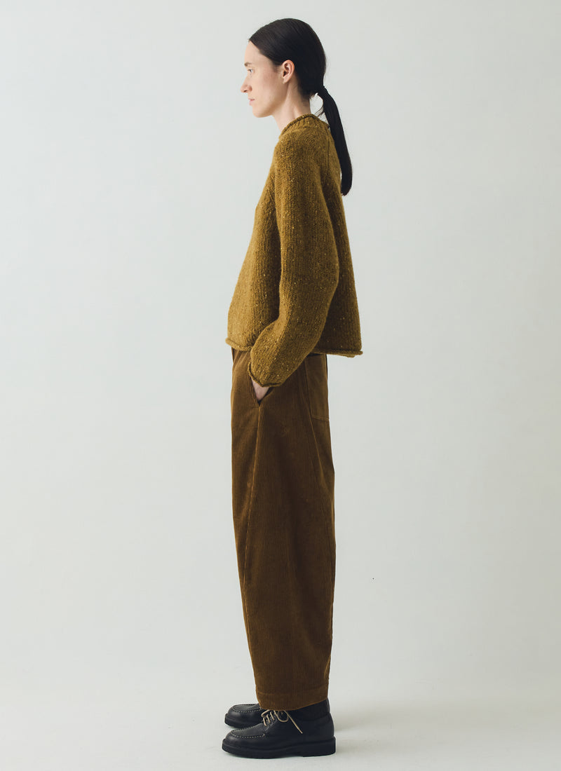 Twisted Seam Cord Trousers | Golden Amber