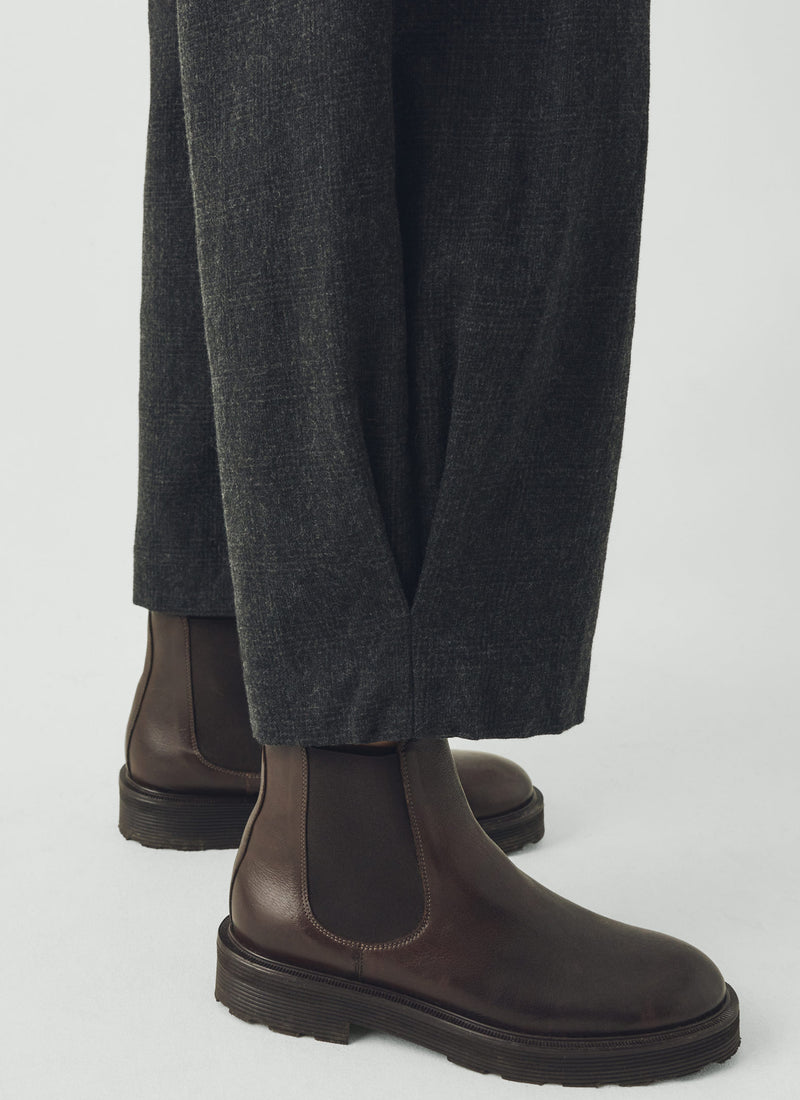 Carys Prince of Wales Check Wide Leg Trousers | Charcoal