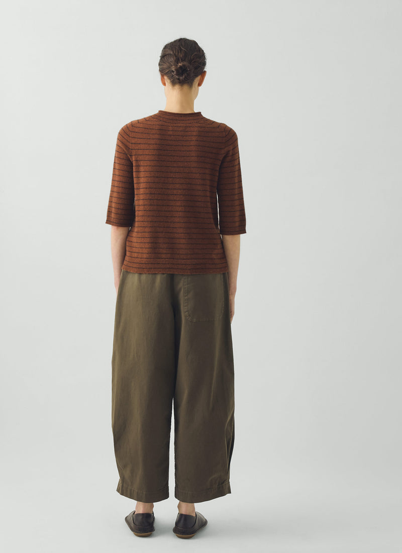 Carys Cotton Wide Leg Trousers | Deep Khaki