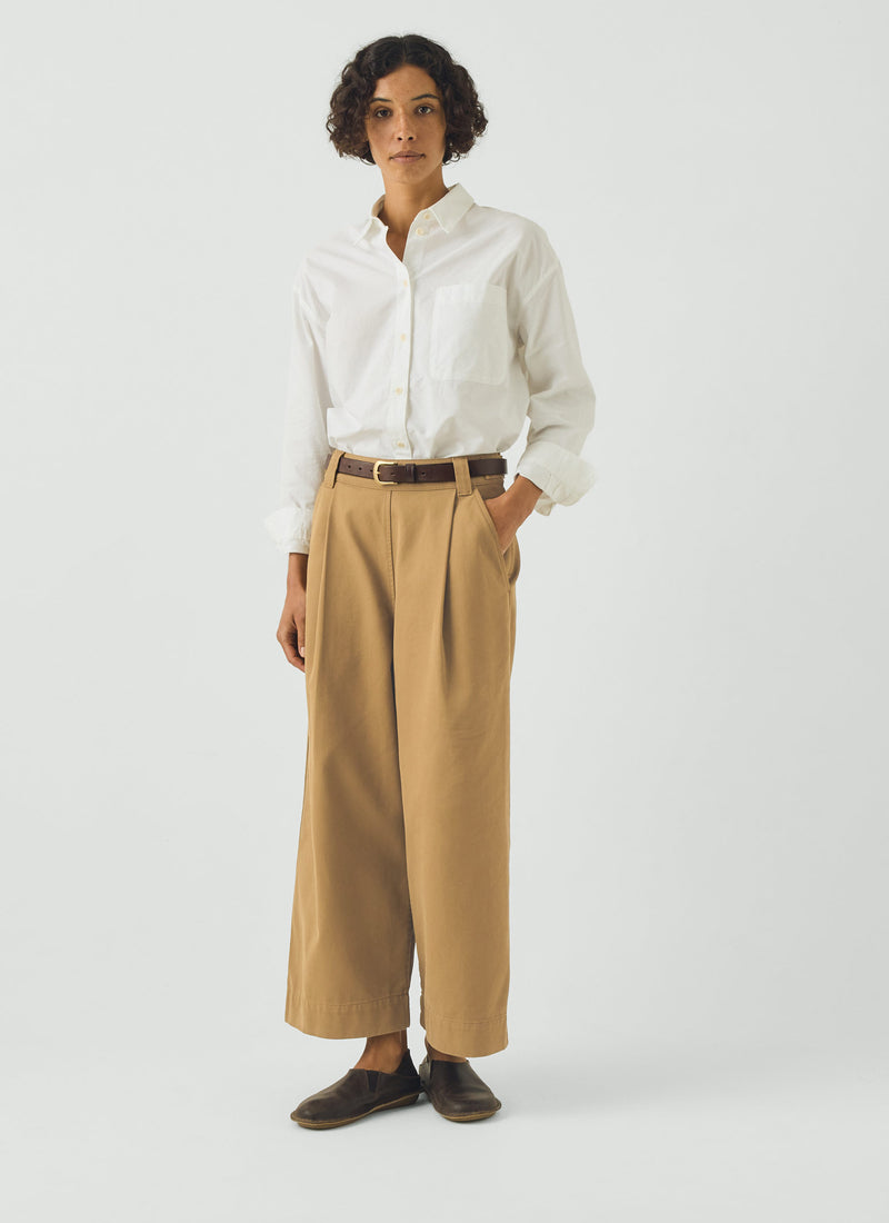 Cotton Pleat Front Trousers | Breen