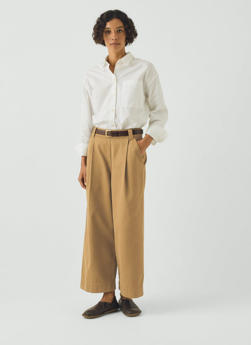 Cotton Pleat Front Trousers | Breen