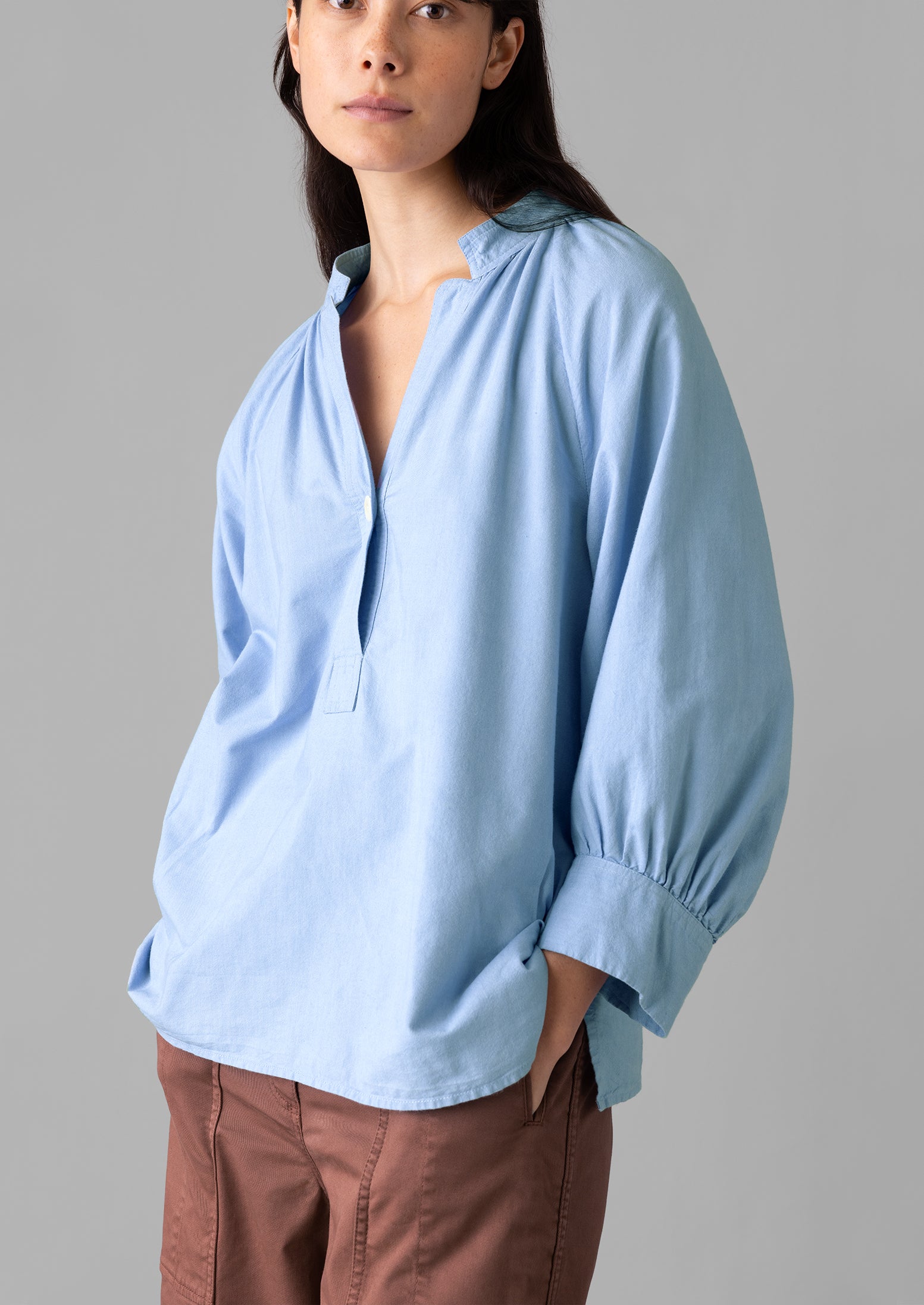 Catrin Cotton Oxford Easy Shirt | White