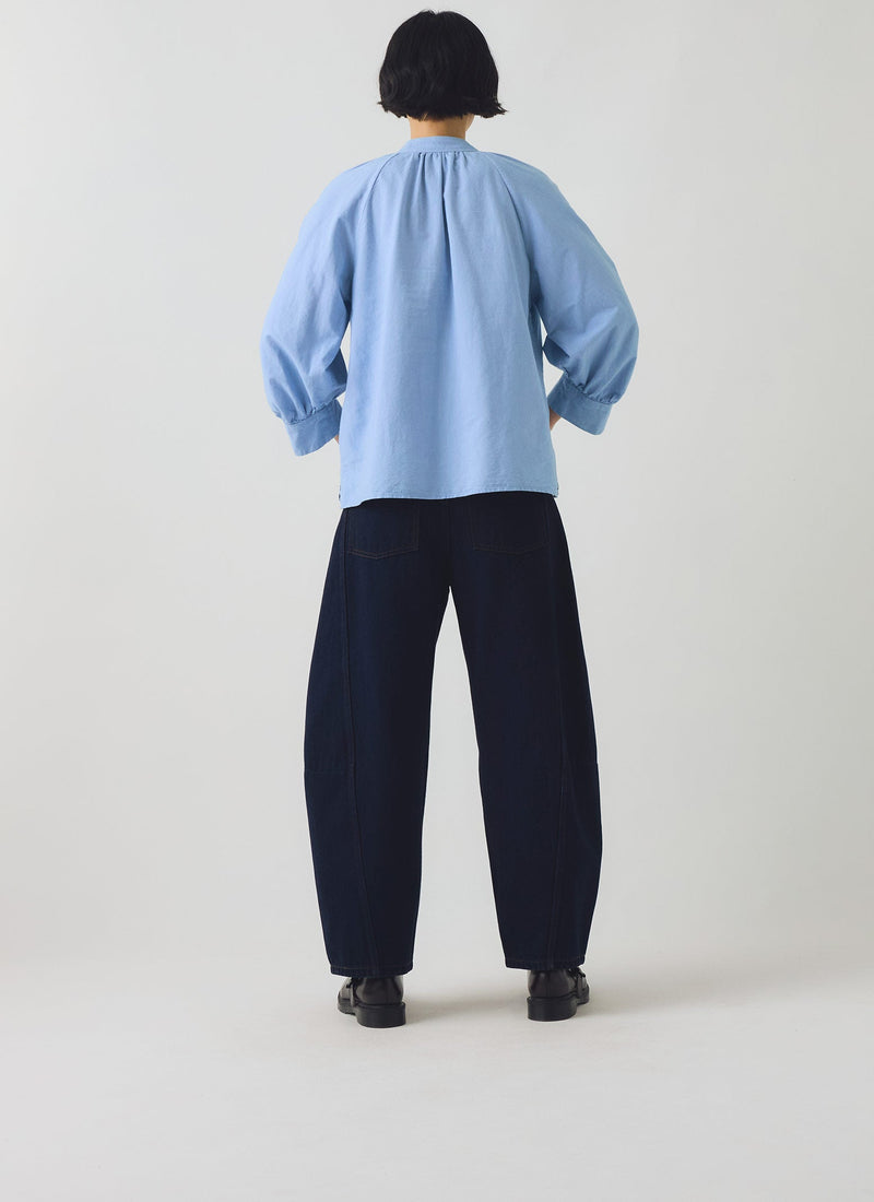 Catrin Cotton Oxford Easy Shirt | Chambray