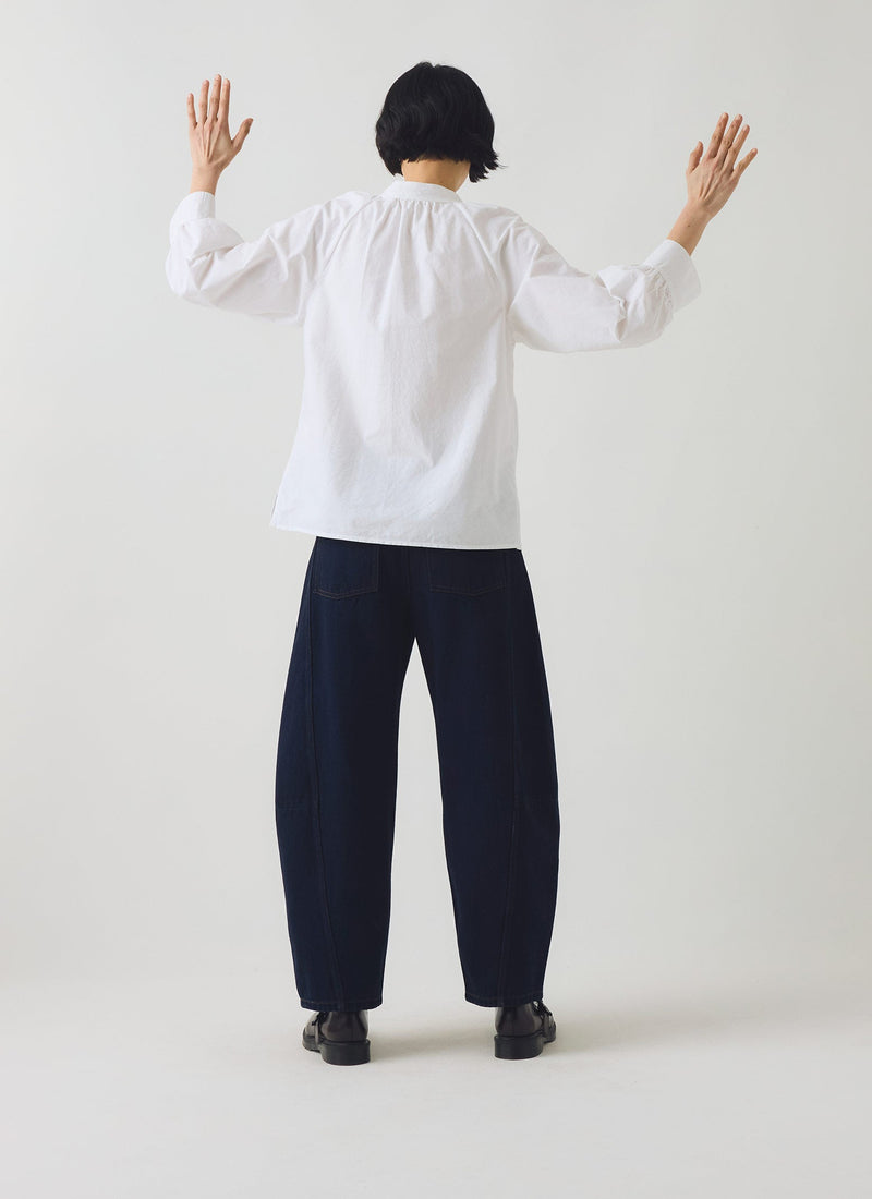 Catrin Cotton Oxford Easy Shirt | White