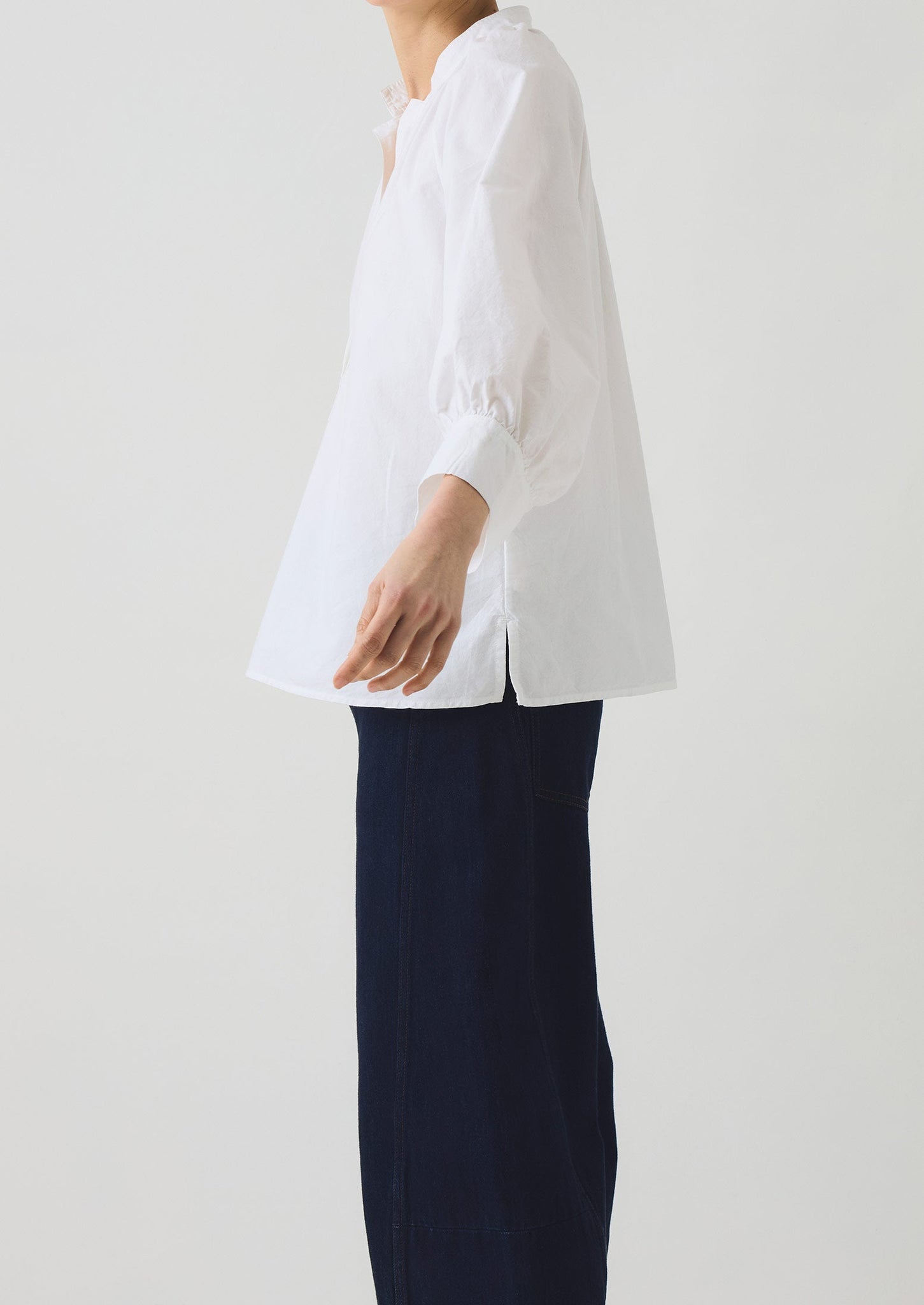 Catrin Cotton Oxford Easy Shirt | White