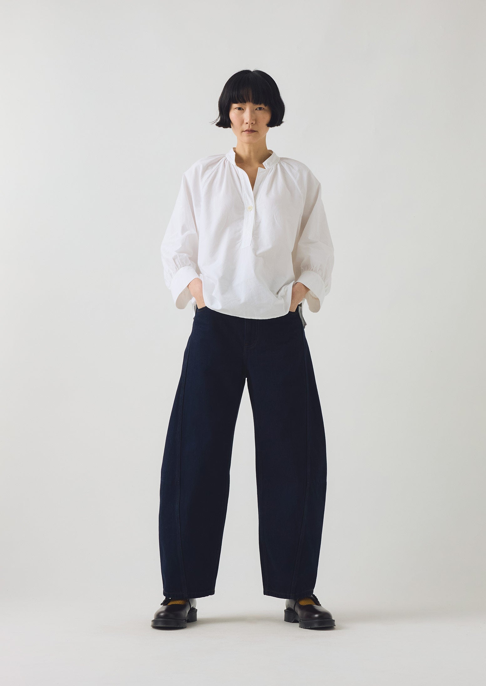 Catrin Cotton Oxford Easy Shirt | White | TOAST