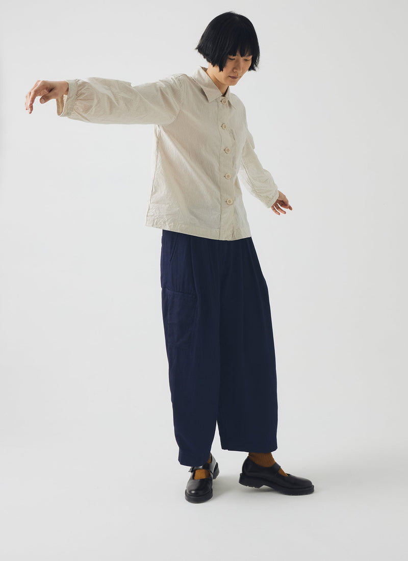 Baya Patch Pocket Stripe Organic Cotton Shirt | Sunwashed Blue