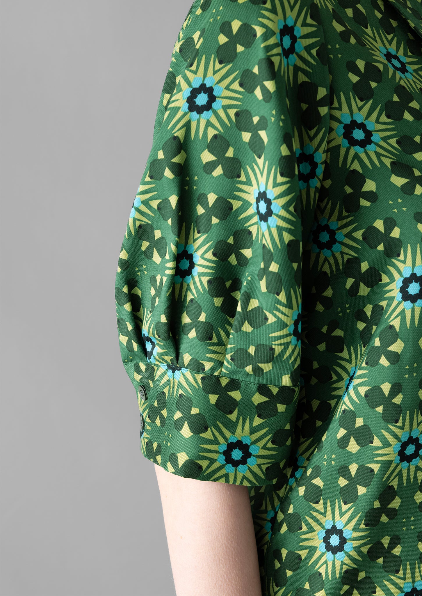 Gia Kaleidoscope Print Shirt | Emerald