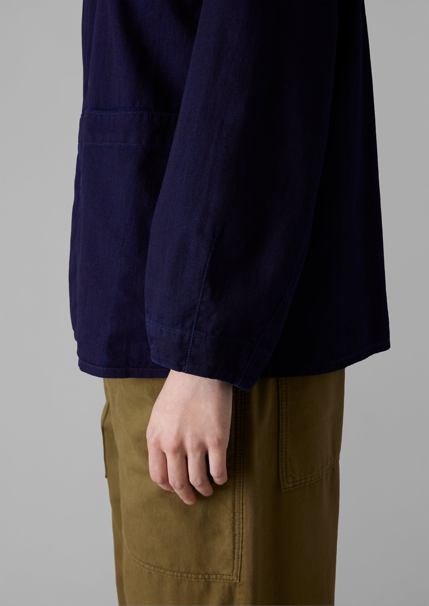 Front Pocket Soft Indigo Twill Shirt | Indigo