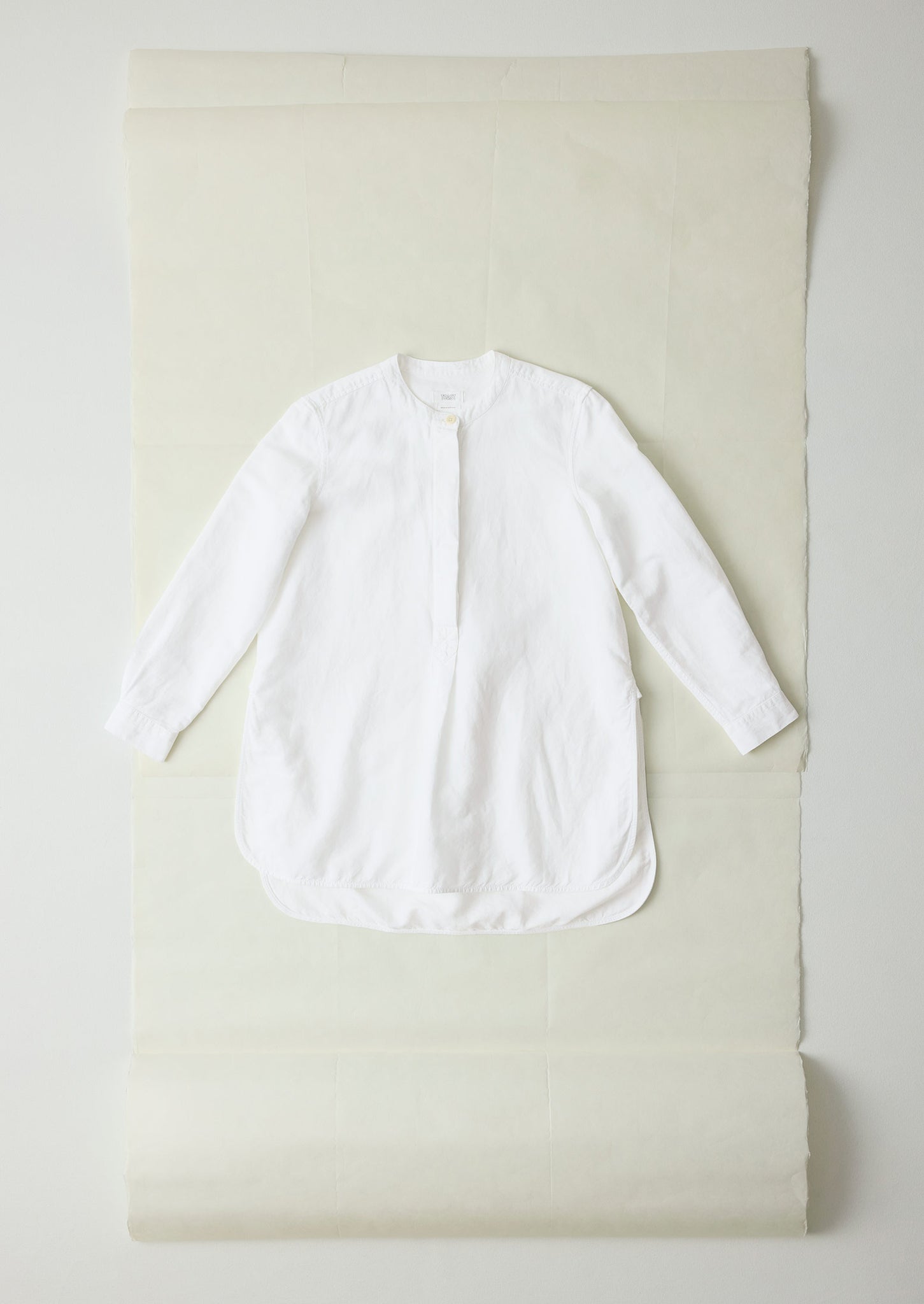 Elena Cotton Linen Tunic Shirt | Paper White