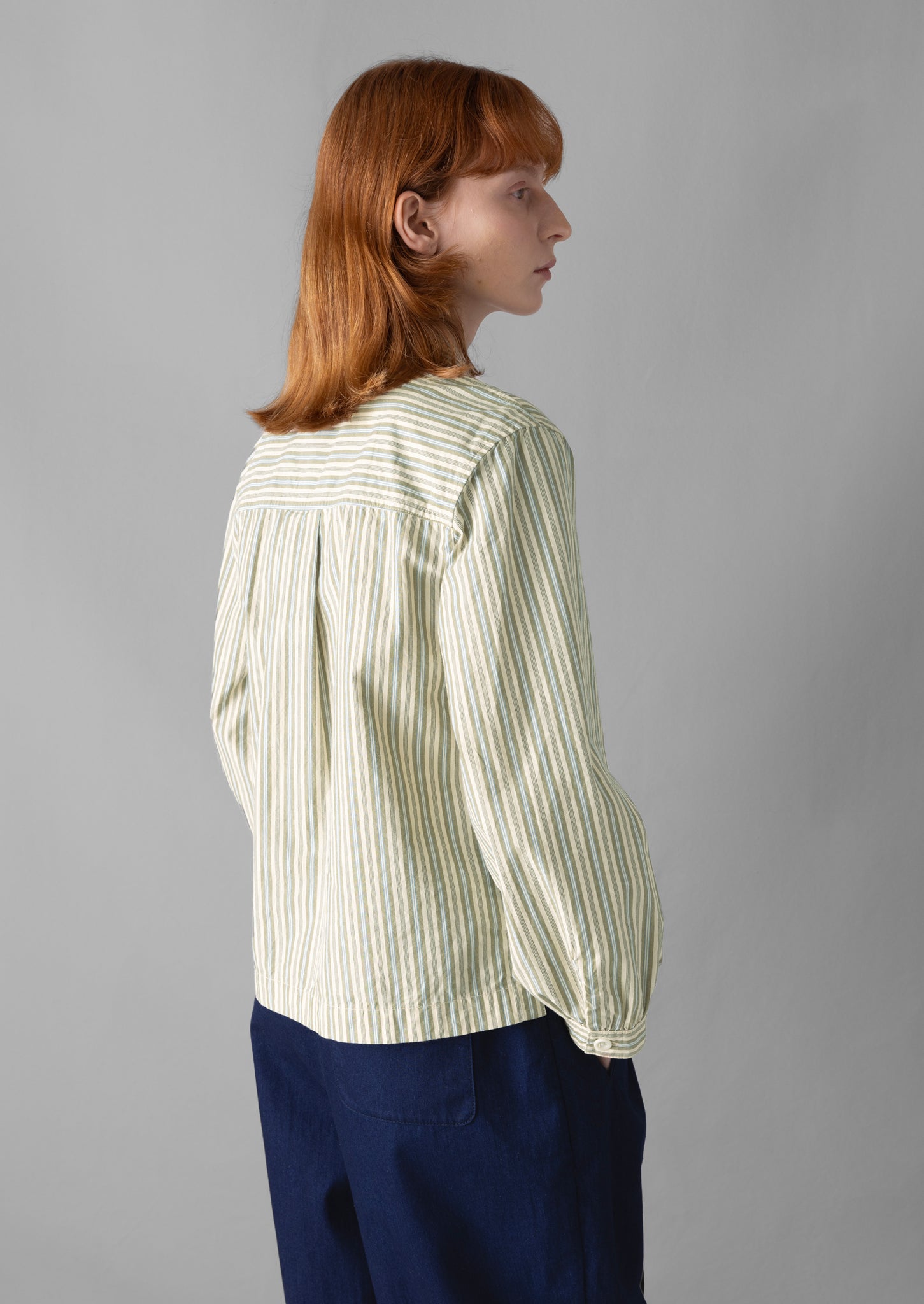 Raft Stripe Patch Pocket Cotton Shirt | Pulp/Bright Sky