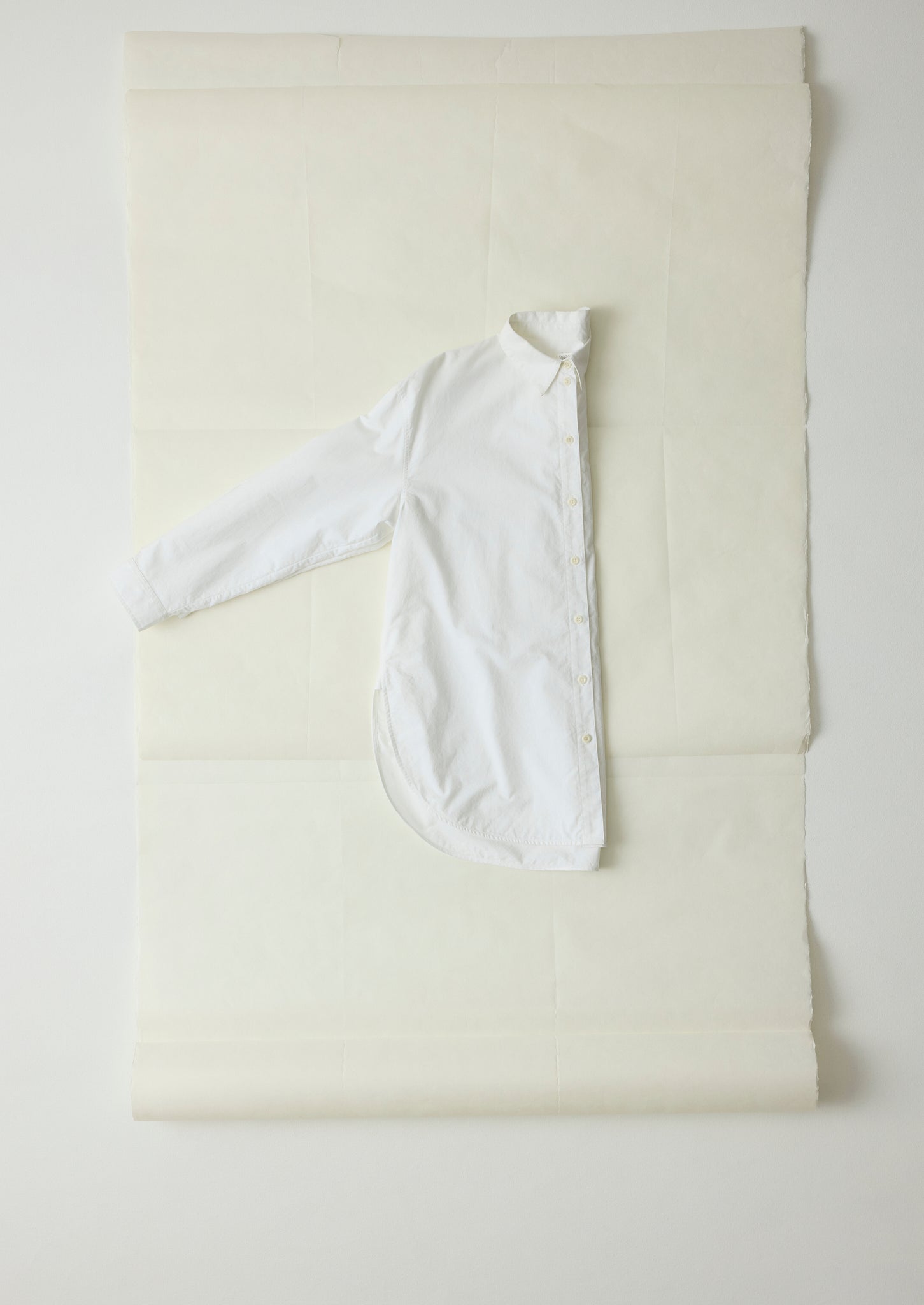 Cotton Oxford Oversized Long Shirt | White