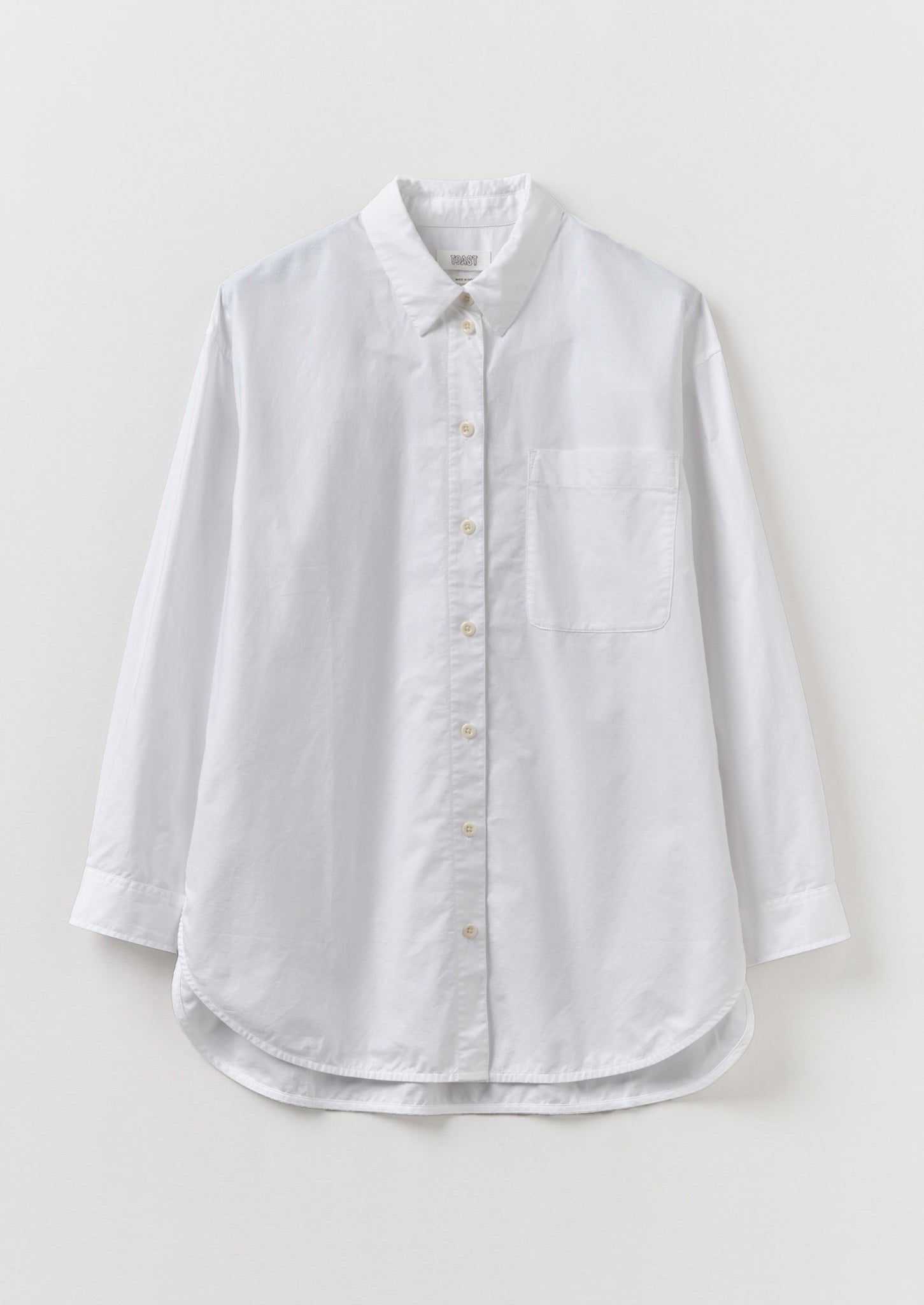 Cotton Oxford Oversized Long Shirt | White