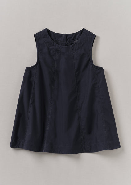 Panelled Cotton Poplin Top Ink