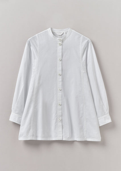Raised Stripe Cotton Poplin Shirt Paper