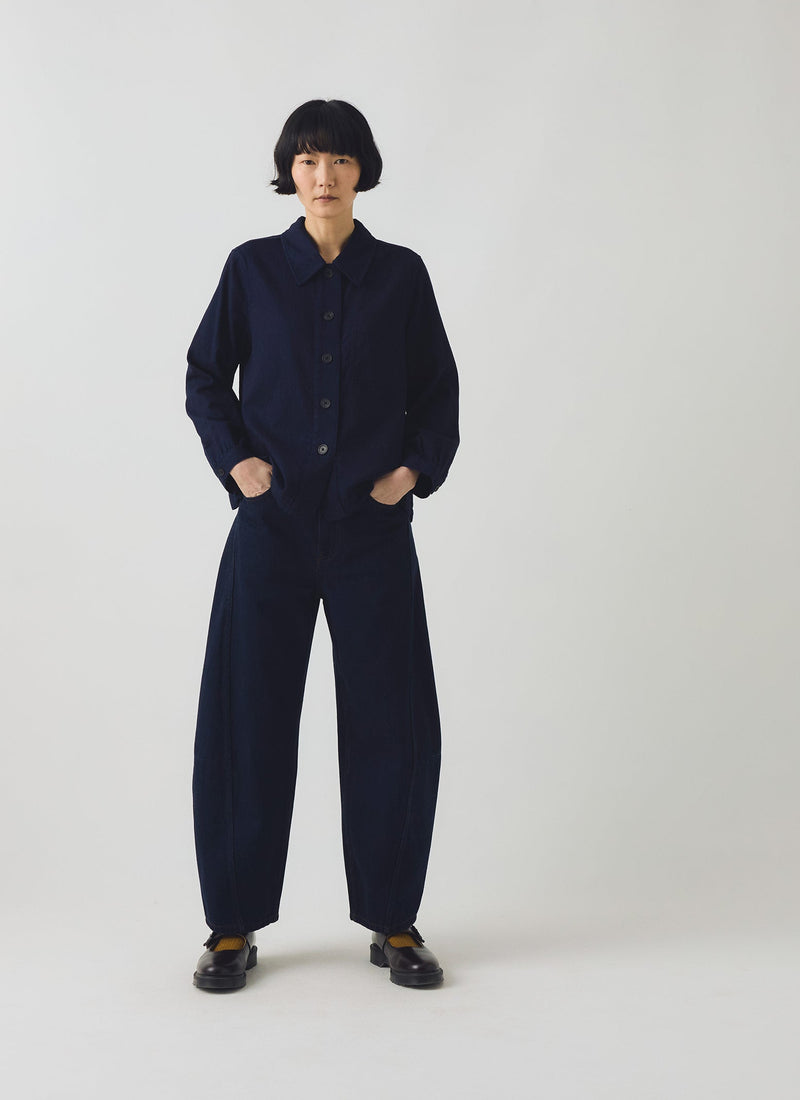 Baya Indigo Cotton Twill Shirt | Indigo