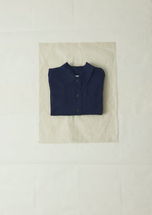Baya Indigo Cotton Twill Shirt | Indigo