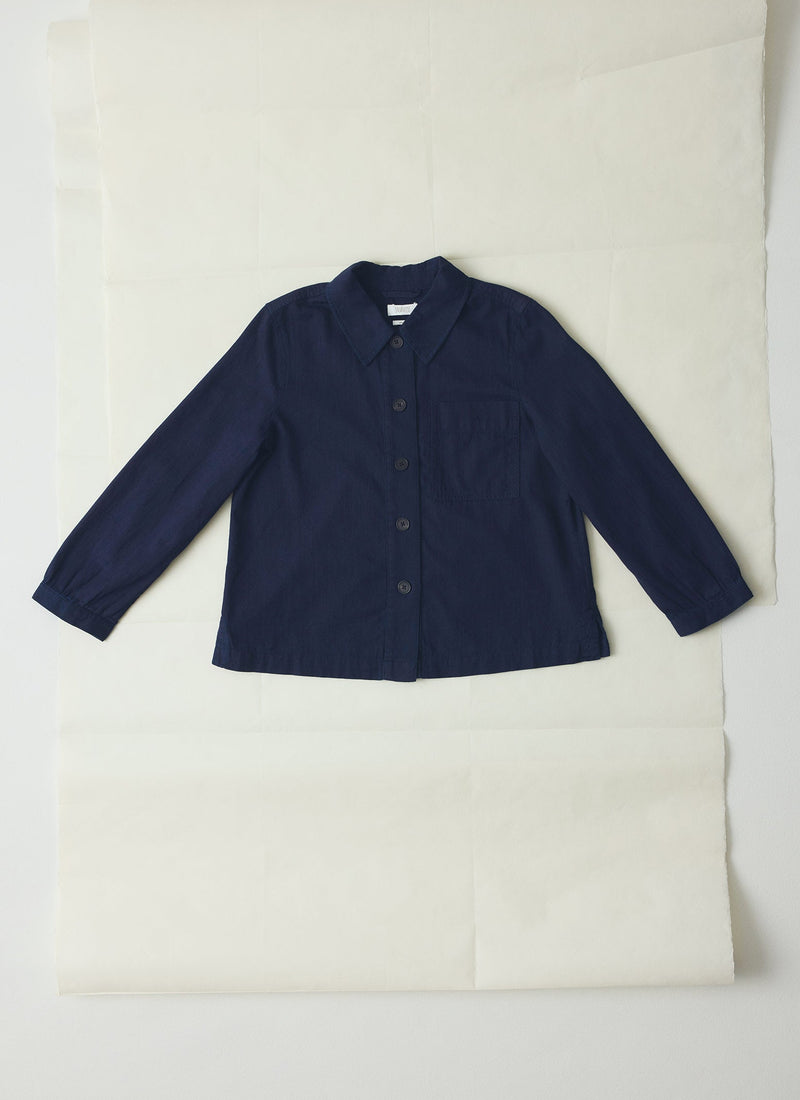 Baya Indigo Cotton Twill Shirt | Indigo