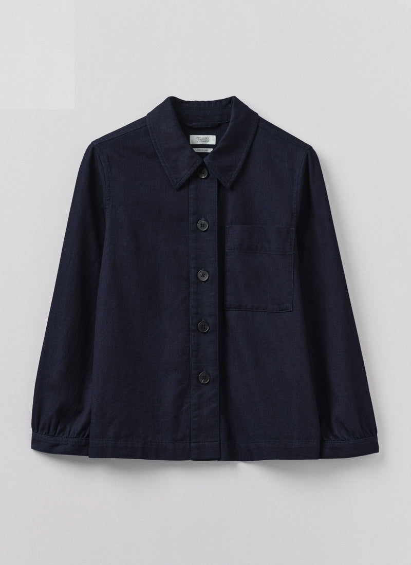 Baya Indigo Cotton Twill Shirt | Indigo