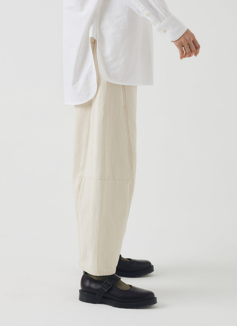 Taro Cotton Oxford Long Shirt | White