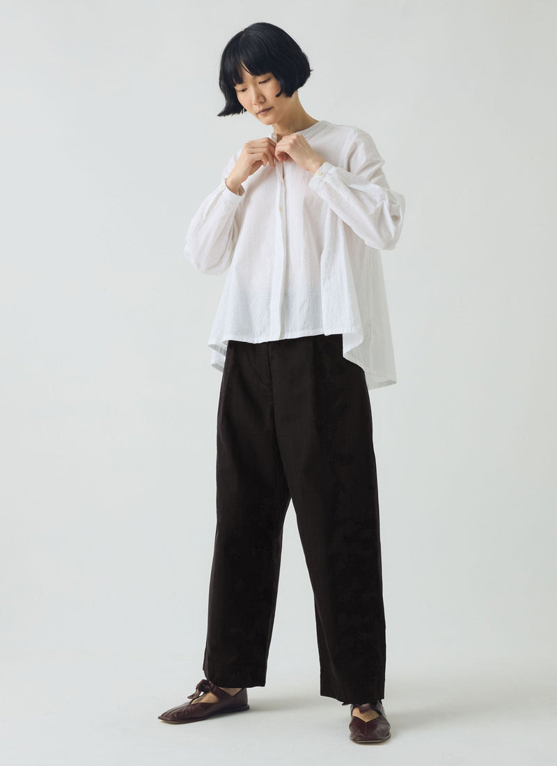 Seersucker Cotton Shirt | White Salt