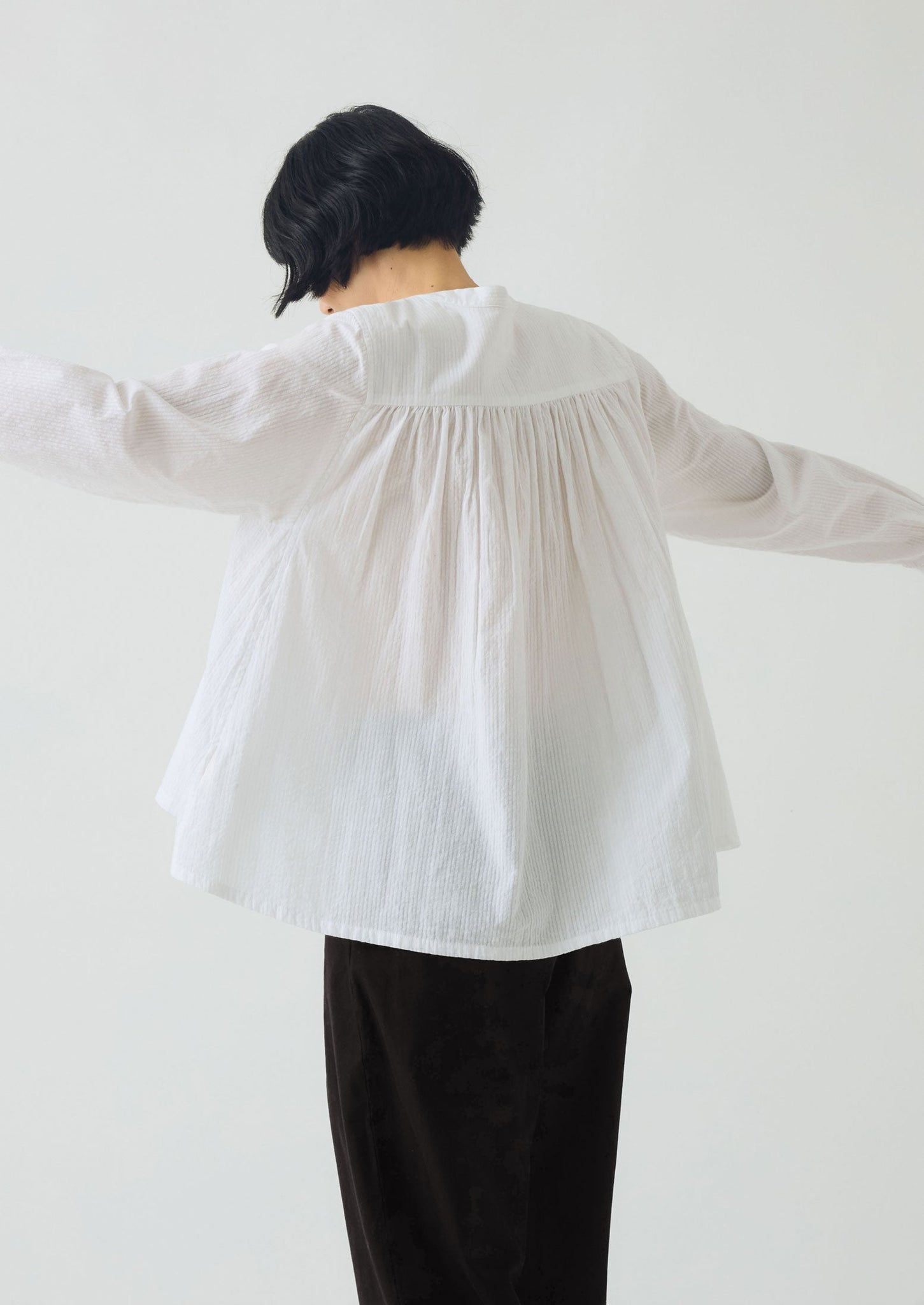 Seersucker Cotton Shirt | White Salt
