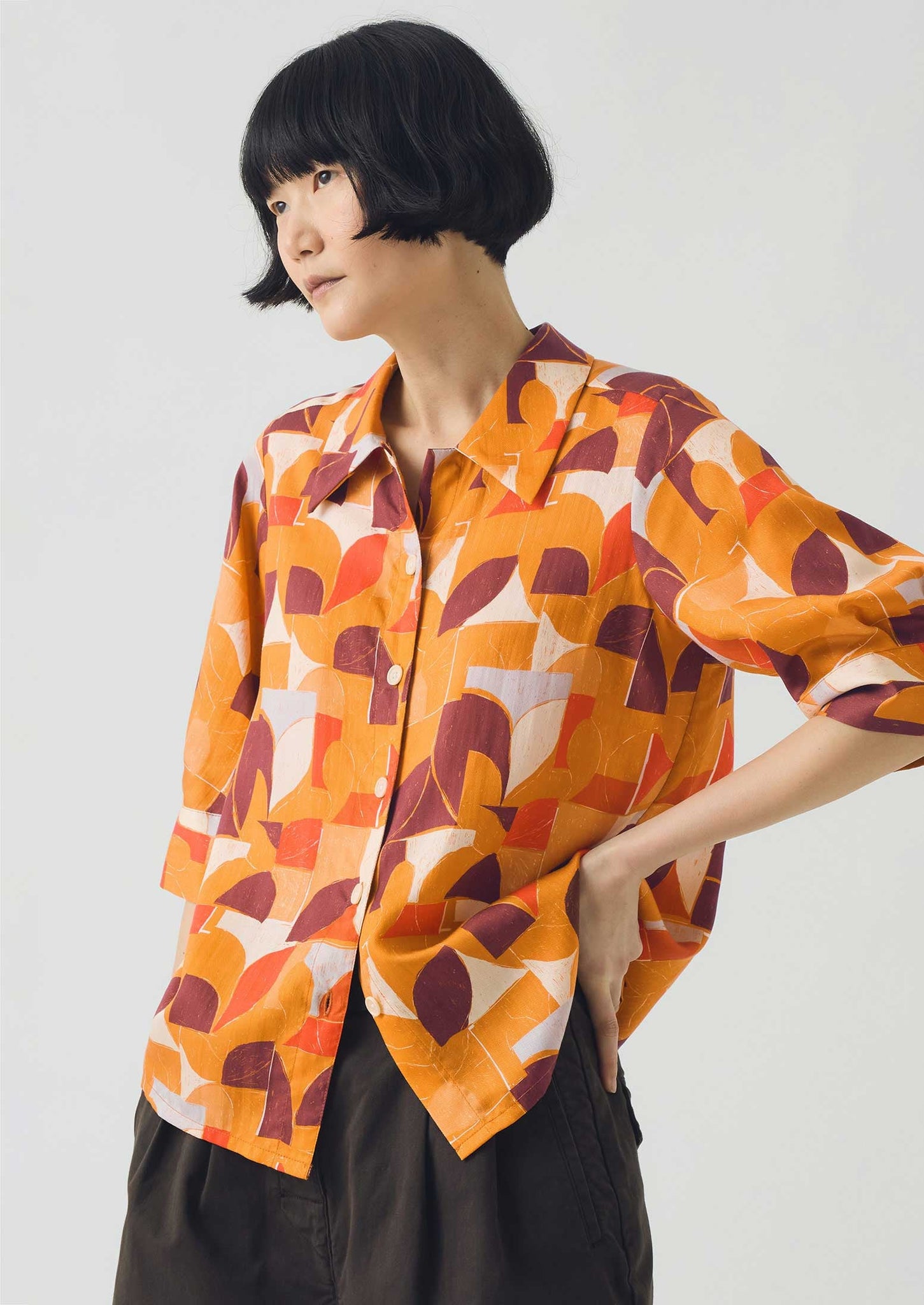 Gia Paintbox Print Shirt | Ginger