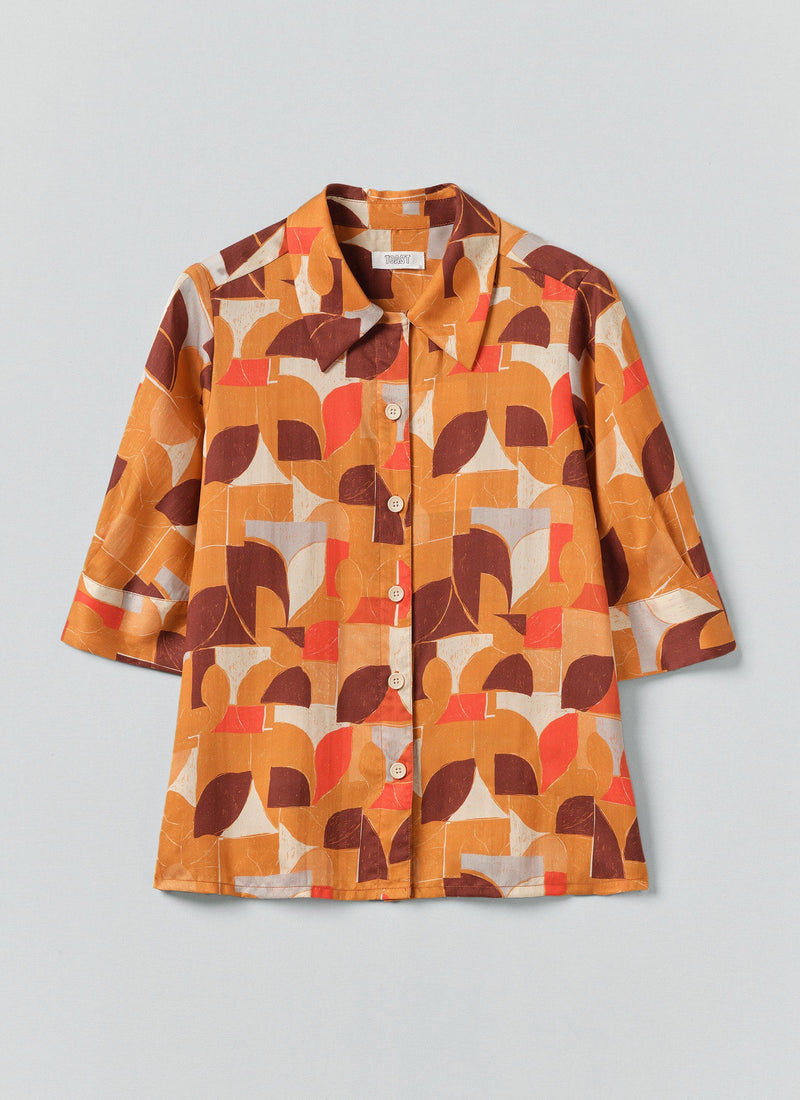 Gia Paintbox Print Shirt | Ginger