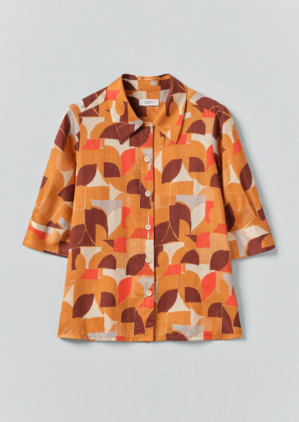 Gia Paintbox Print Shirt Ginger
