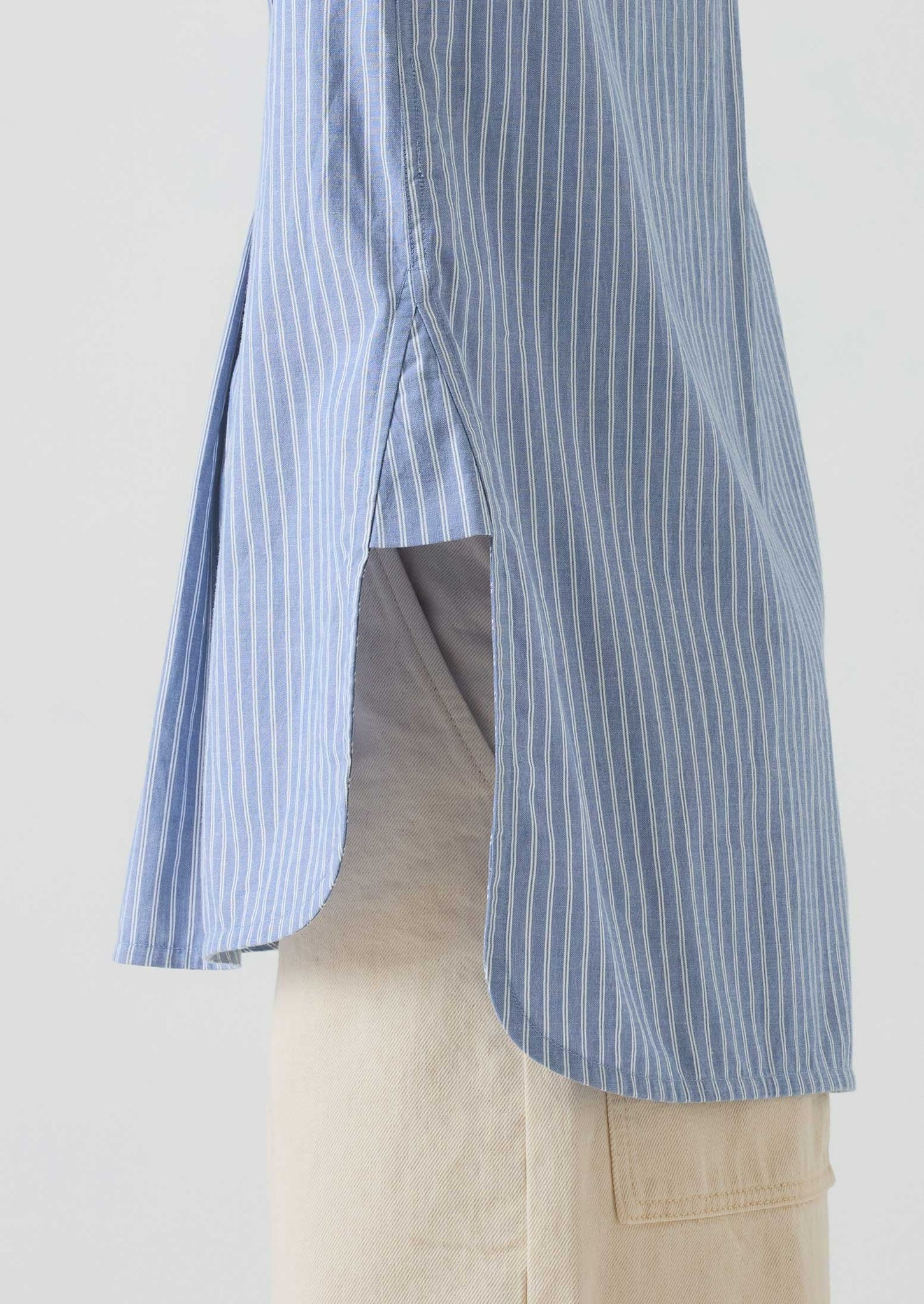 Taro Stripe Shirt | Light Blue