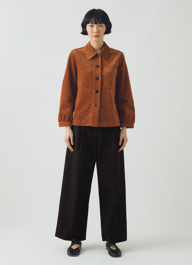 Baya Patch Pocket Cord Shirt | Burnt Sienna