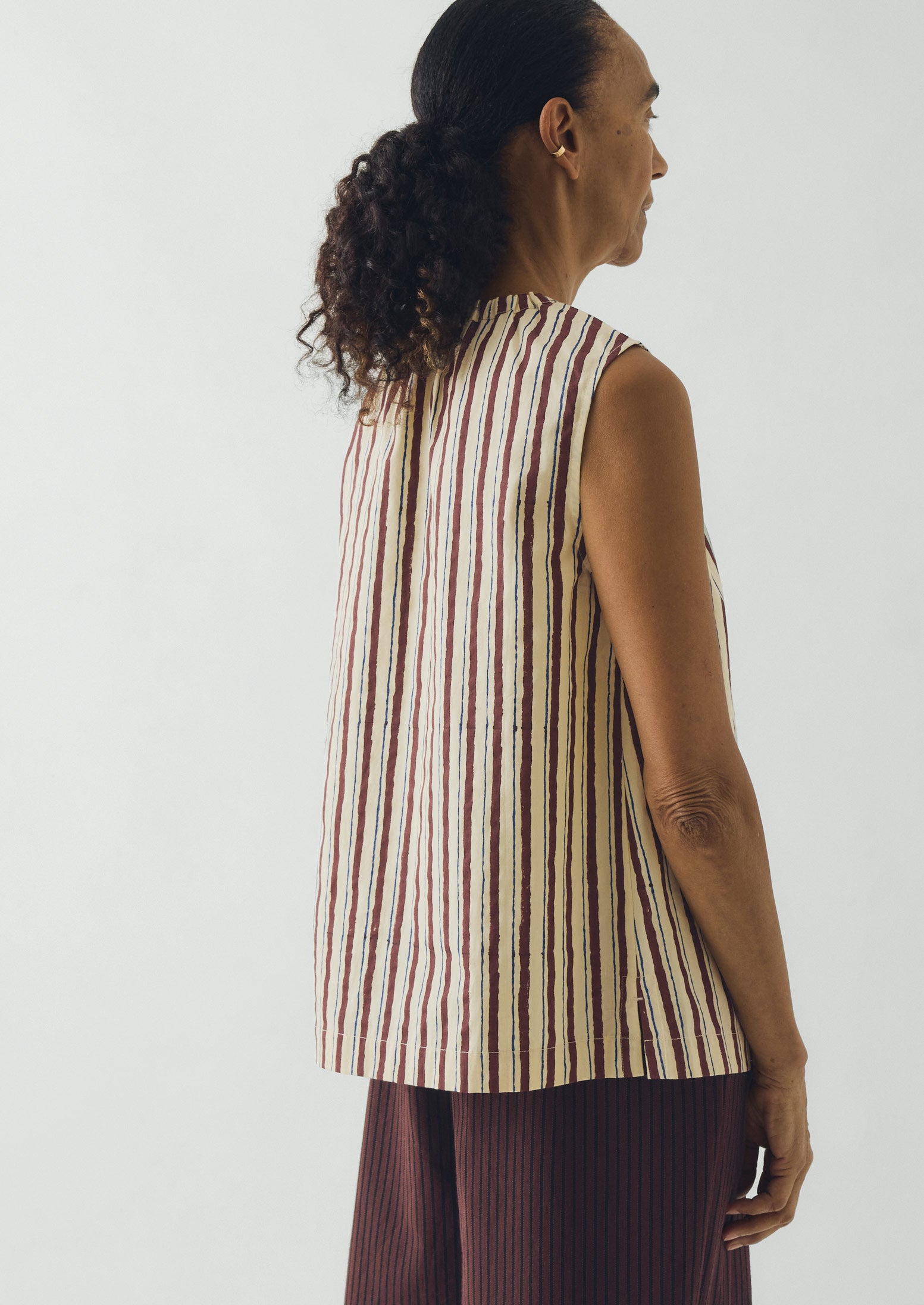 Block Print Sorbet Stripe Top | Pastel Lemon | TOAST