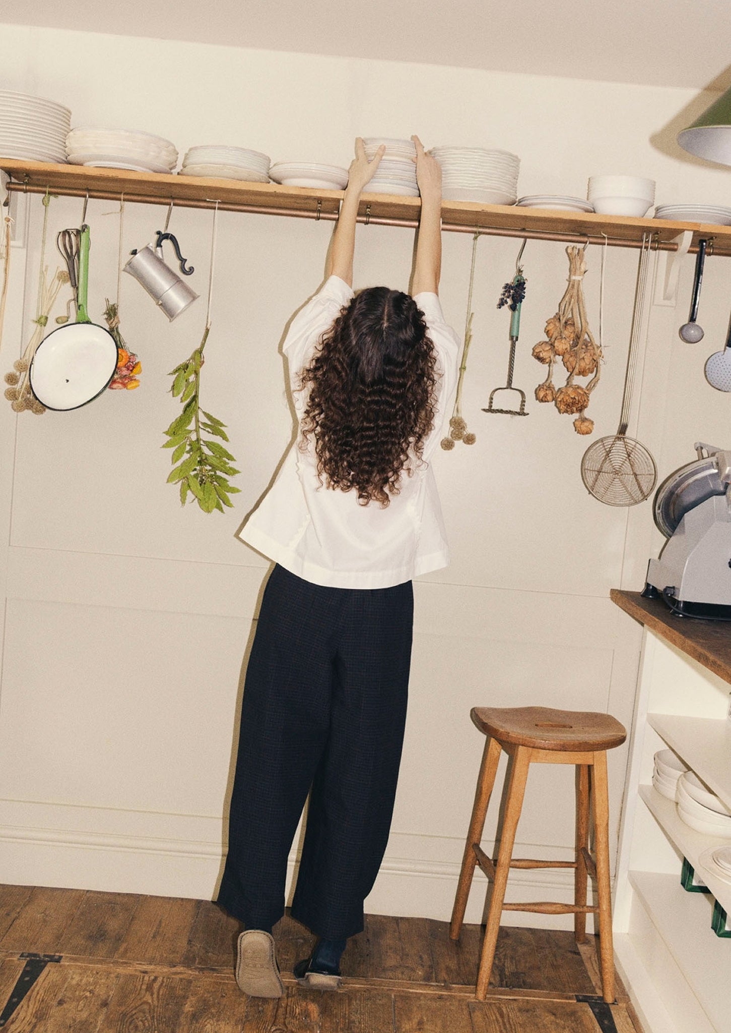 Crockery Edge Cotton Poplin Top | Paper White