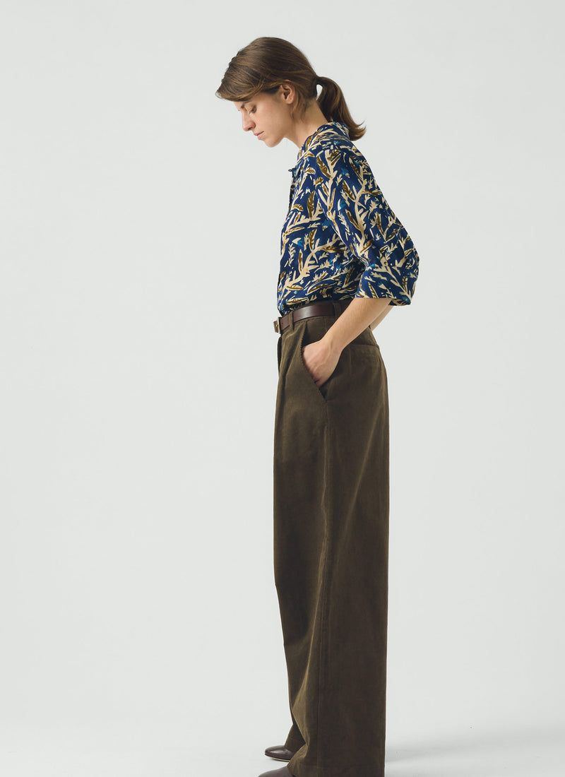Gia Herb Print Shirt | Brilliant Blue